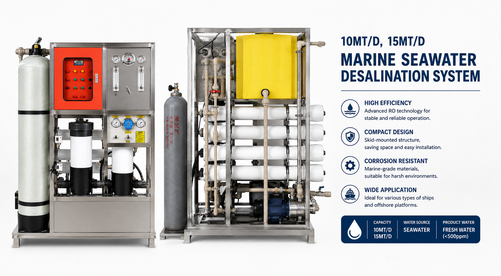 10m3 per day capacity marine water system 